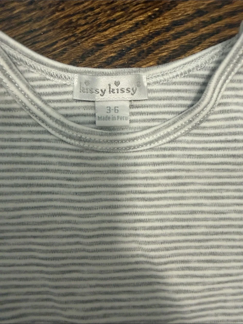 Kissy kissy gray stripe playsuit